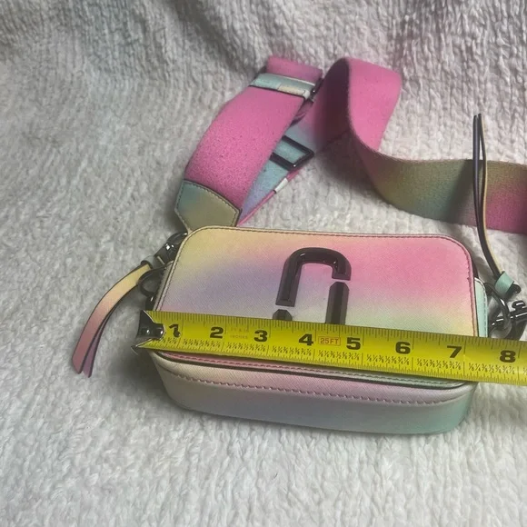 MARC JACOBS Snapshot Shoulder Bag PVC Multi pastel color Crossbody Bag - Picture 10 of 13